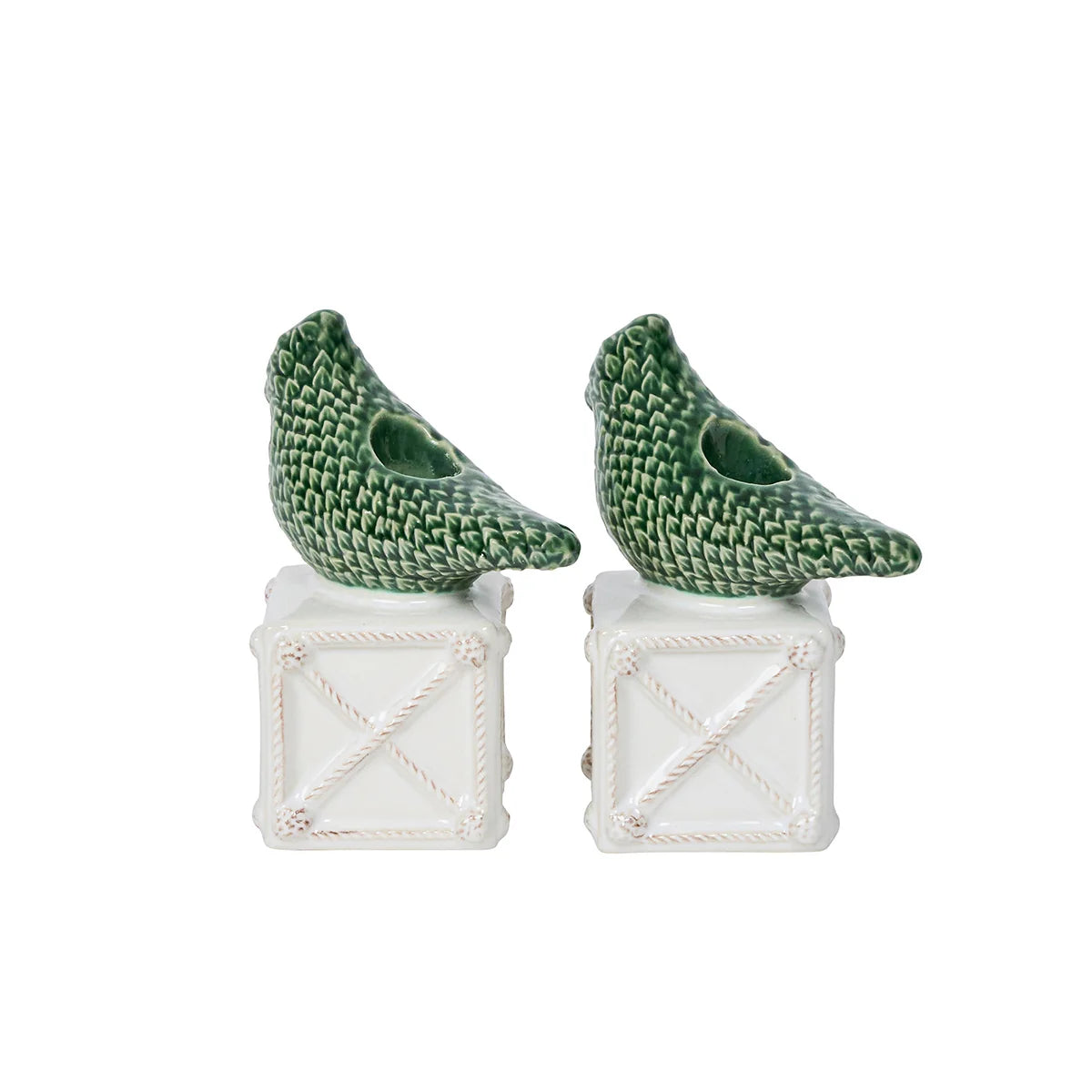 Juliska Berry & Thread Bird Topiary Candlestick, Set of 2