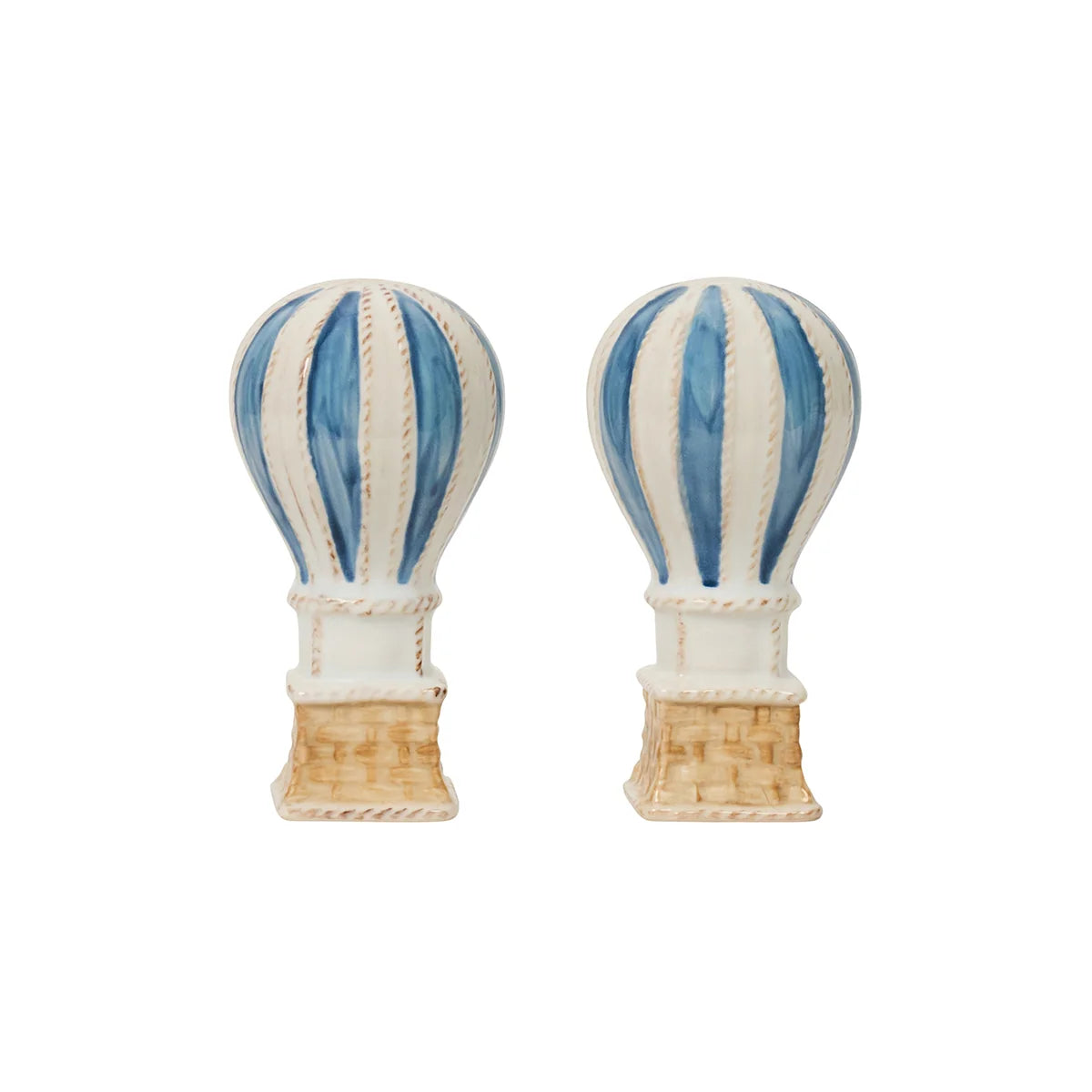 Juliska L'Amour Toujours Hot Air Balloon Salt and Pepper Shakers, Set of 2, Chambray