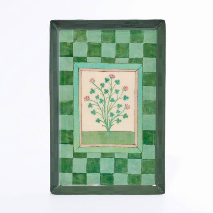 Herbs Rectangular Enamel Tray
