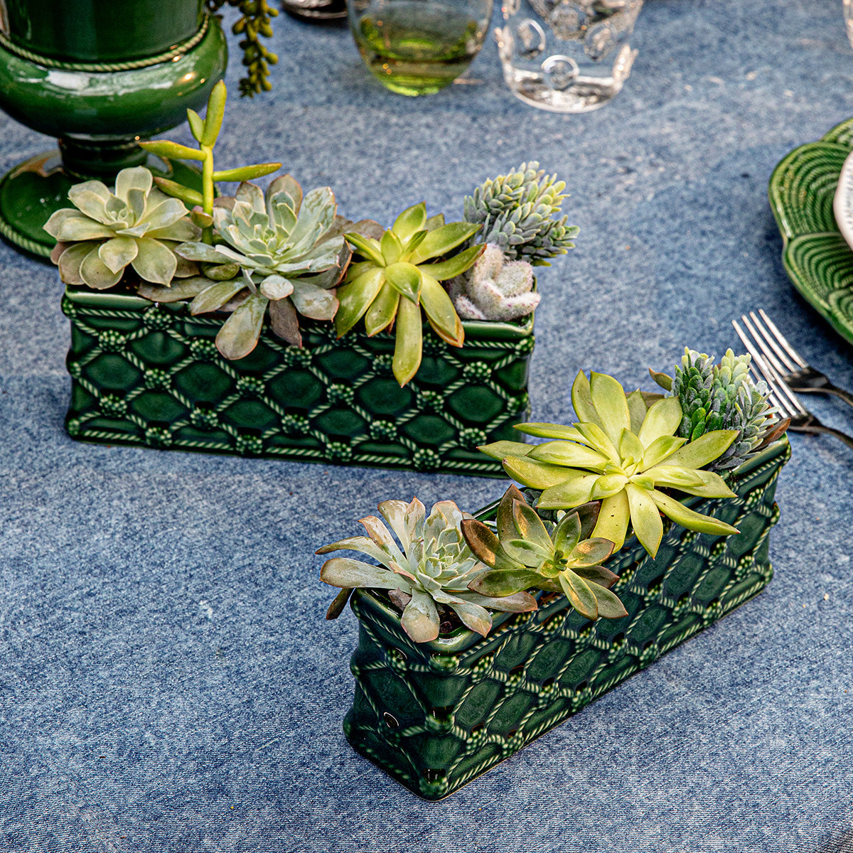 Juliska Berry & Thread Basil Petite Parterre Gard Planter, Set of 2