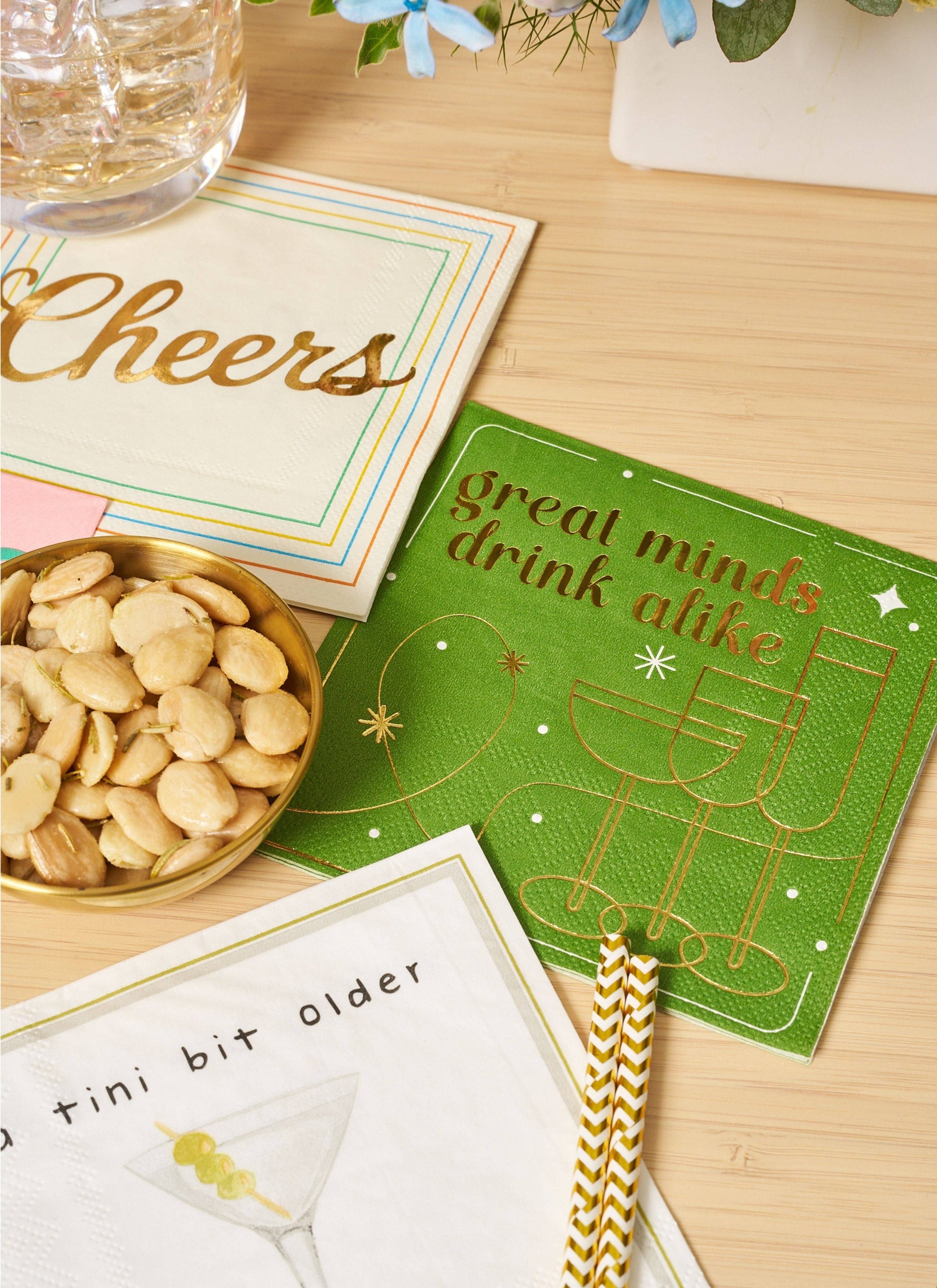 'Great Minds Drinks Alike' Cocktail Napkins