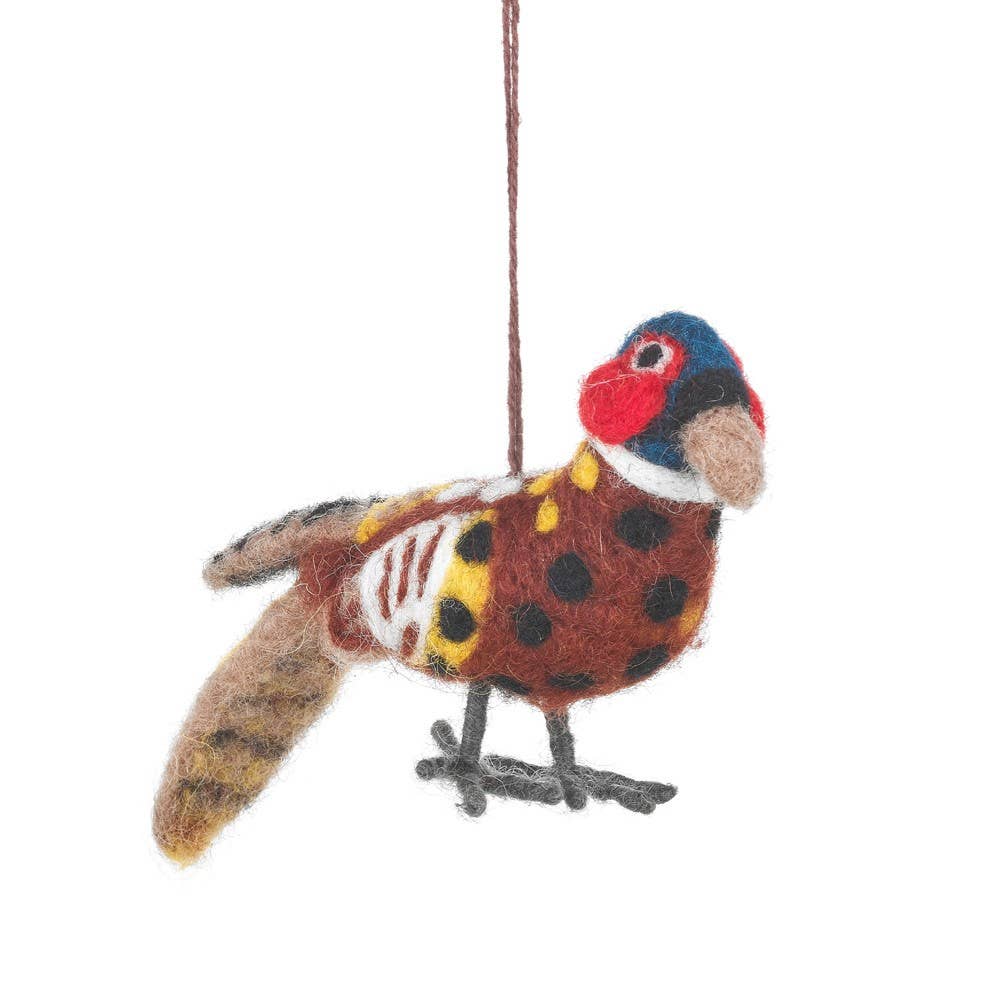 Patrick Pheasant Felt Ornament