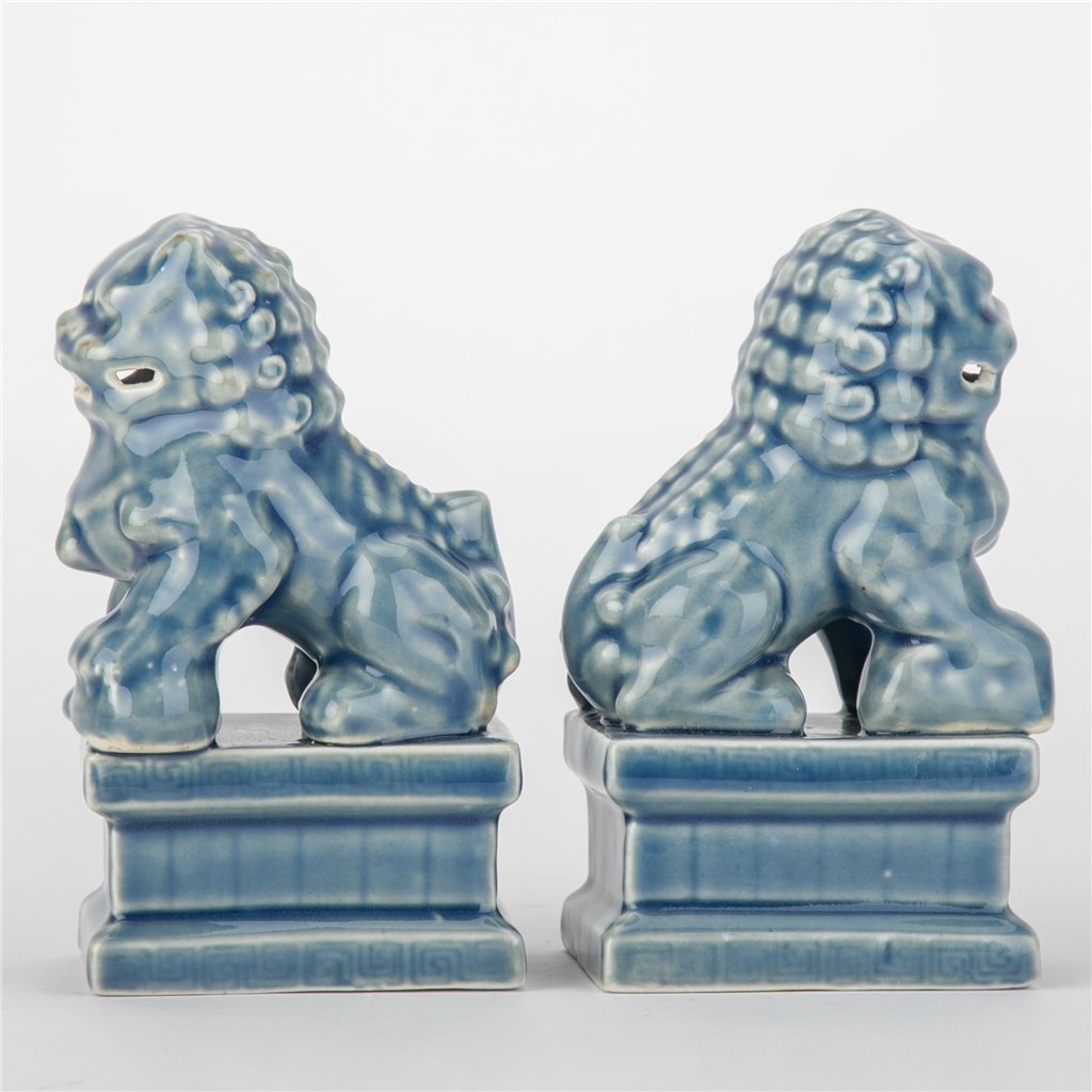 Tash Small Foo Dogs, Pair