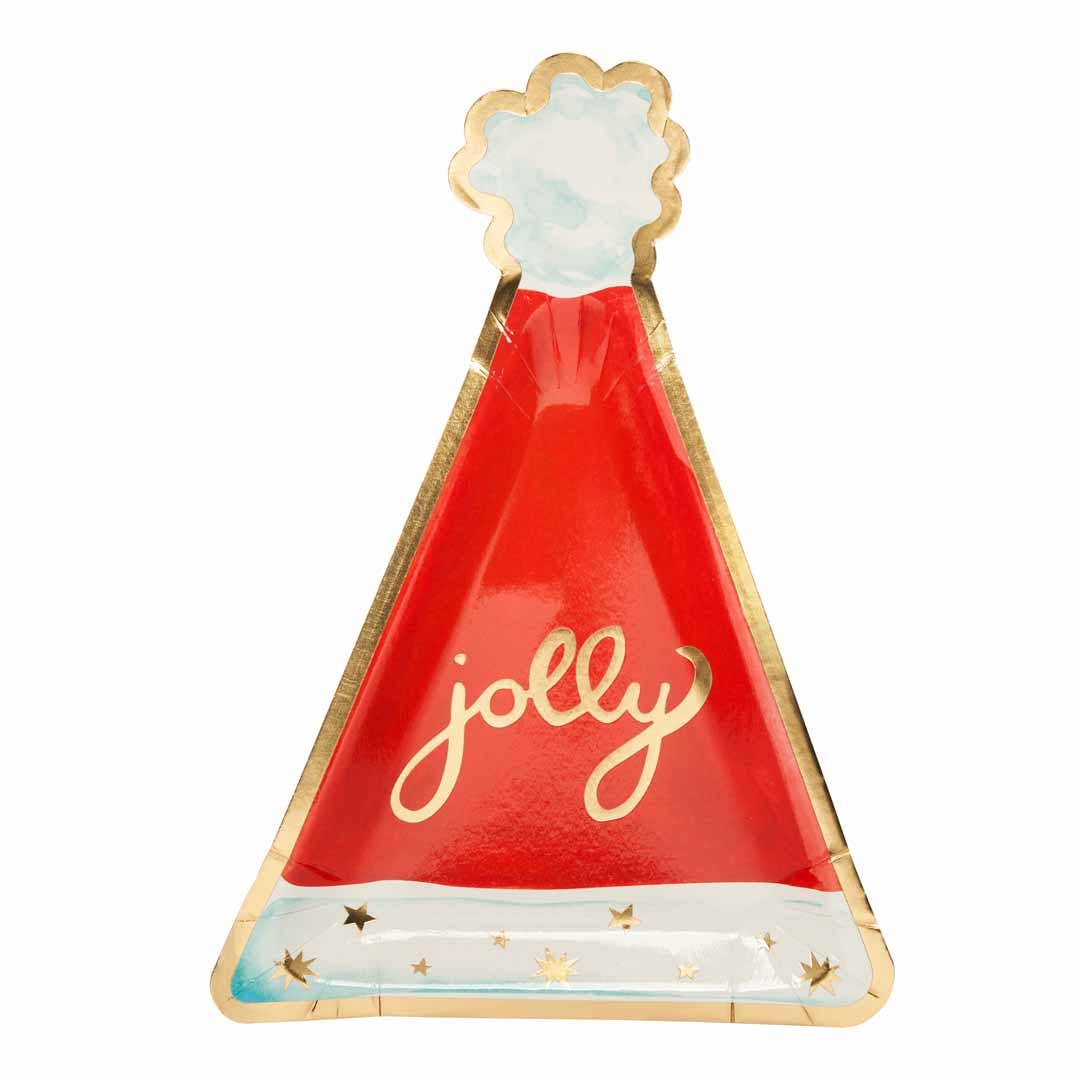 Hat Salad Plate Jolly Holiday, Package of 8