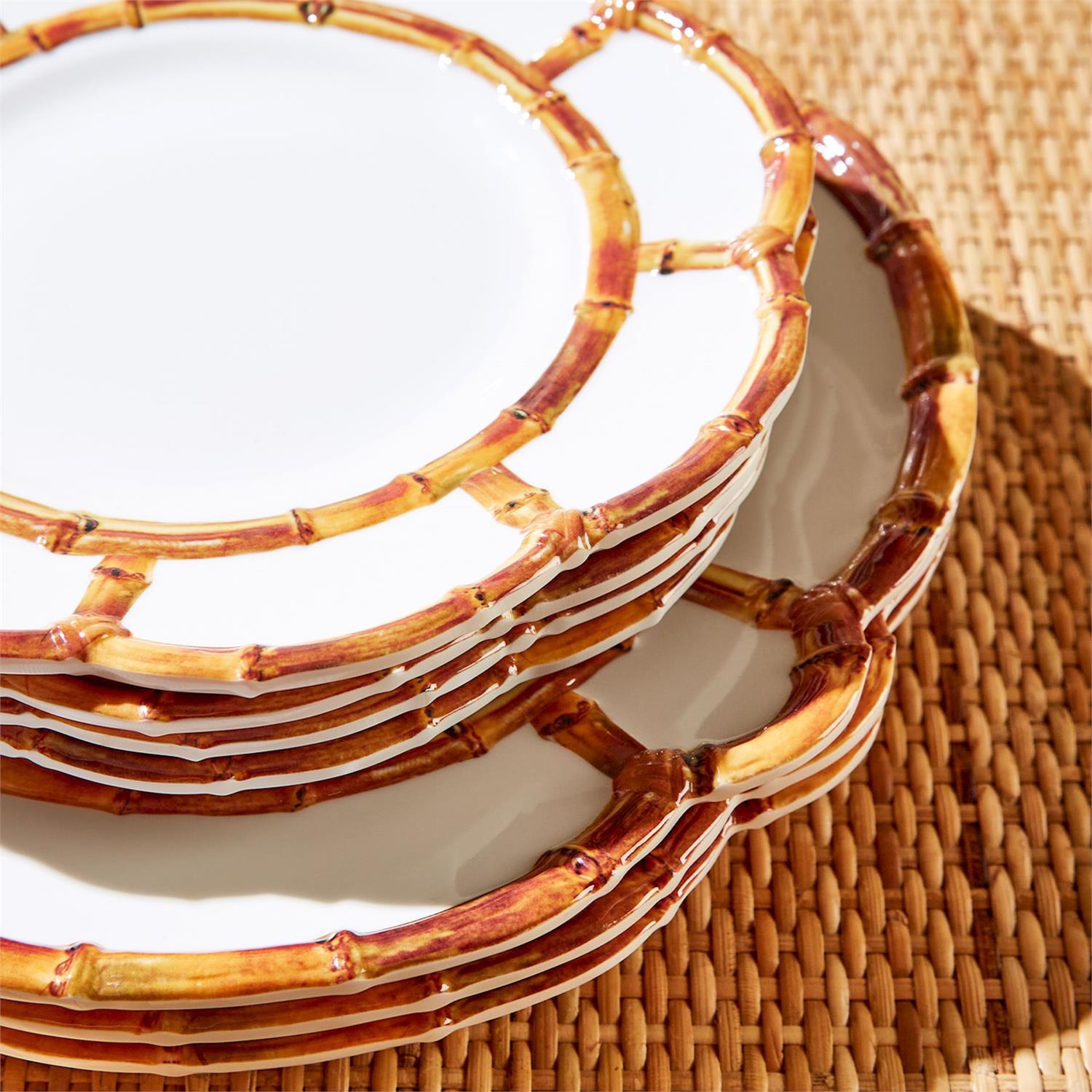 Natural Bamboo Melamine Dinner Plate