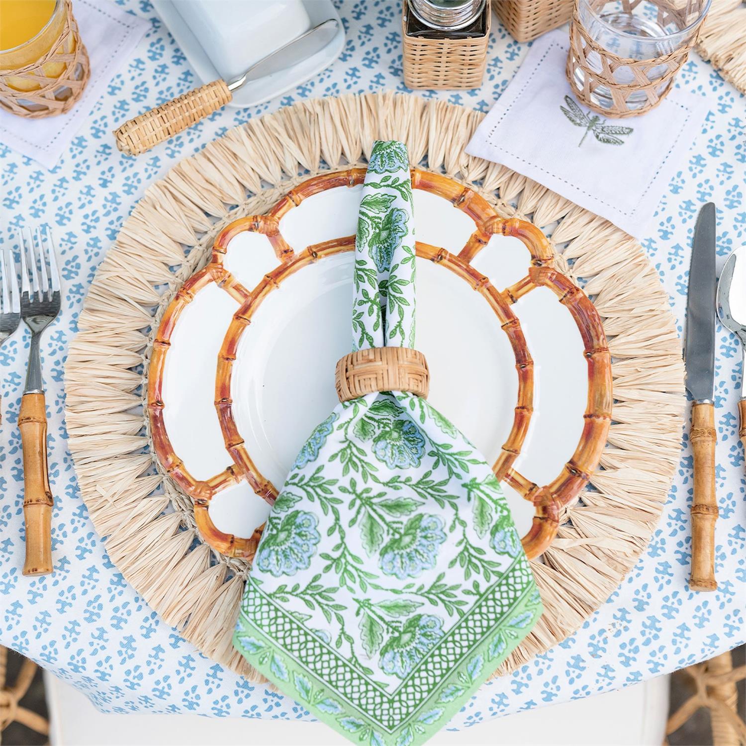 Natural Bamboo Melamine Dinner Plate