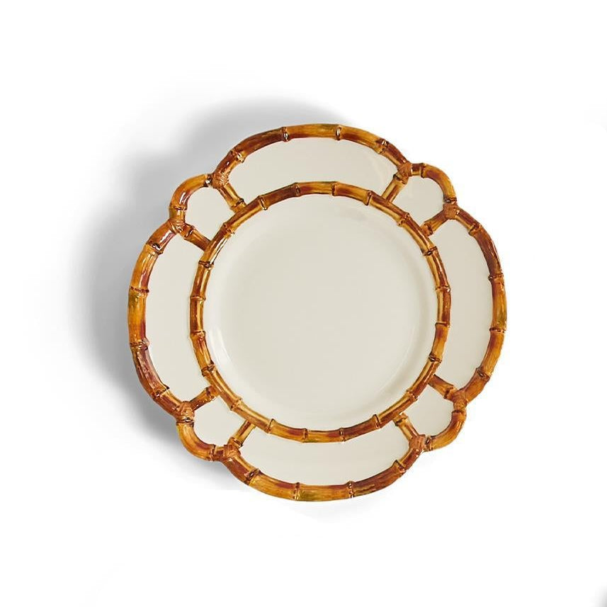 Natural Bamboo Melamine Dinner Plate