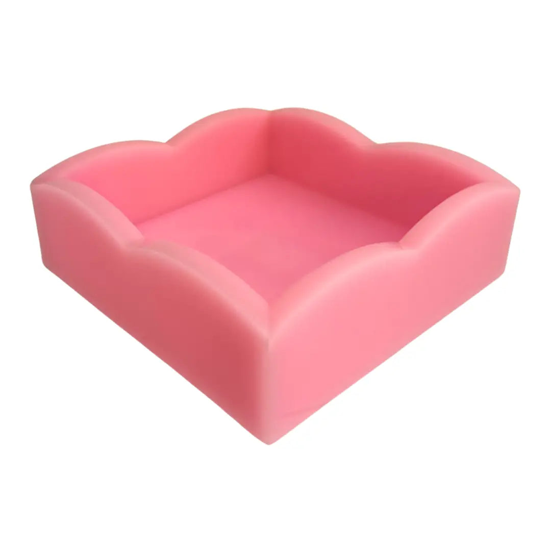 Palm Acrylic Scalloped Cocktail Napkin Holder, Pink