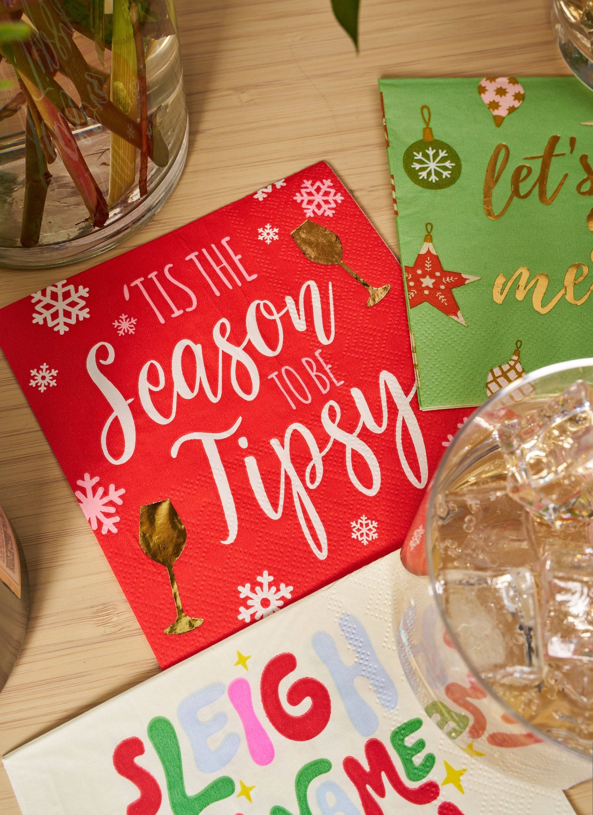'Tis the Season to be Tipsy' Cocktail Napkins