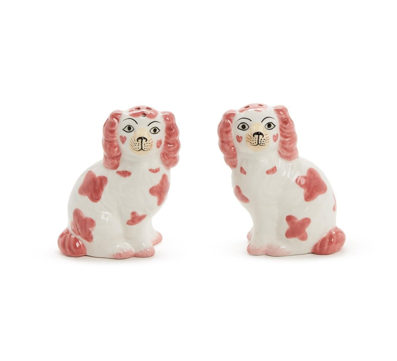 Preppy Pink Spaniel Salt & Pepper Set