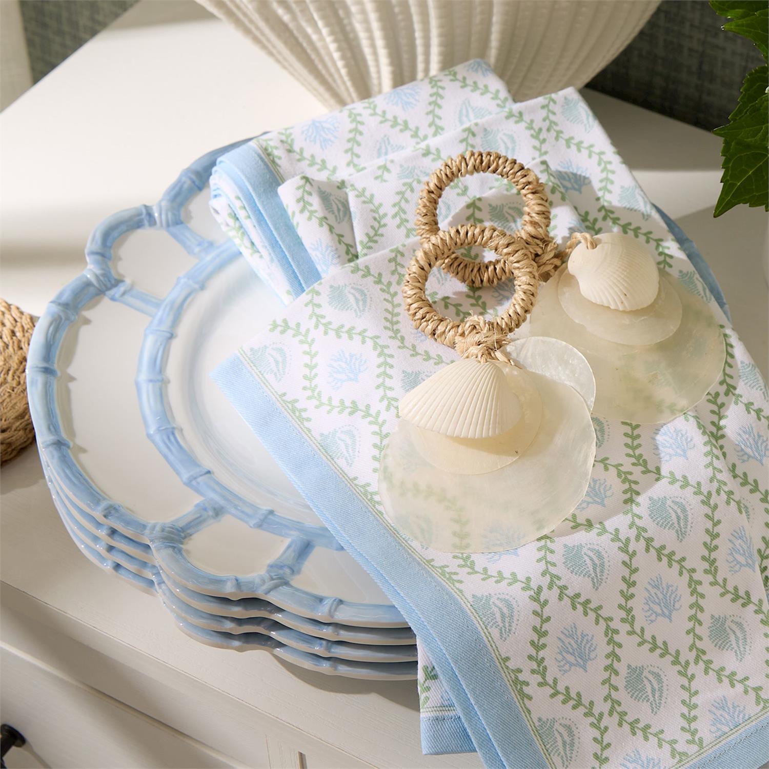 Bleu Bamboo Melamine Dinner Plate