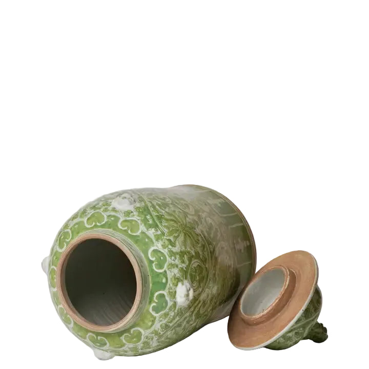 Cleveland Scrolling Lotus Temple Jar