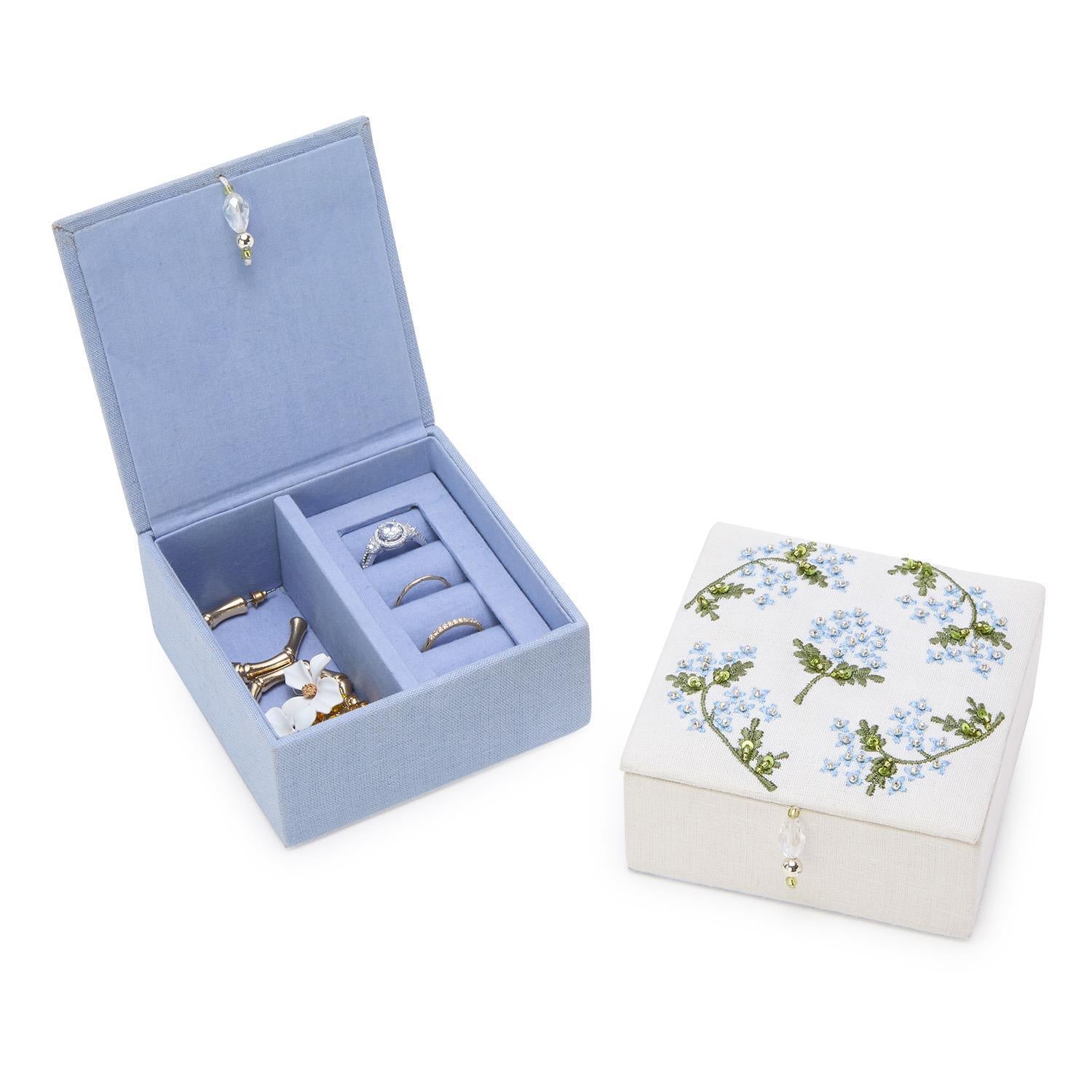 Leslie Jewelry Box, White