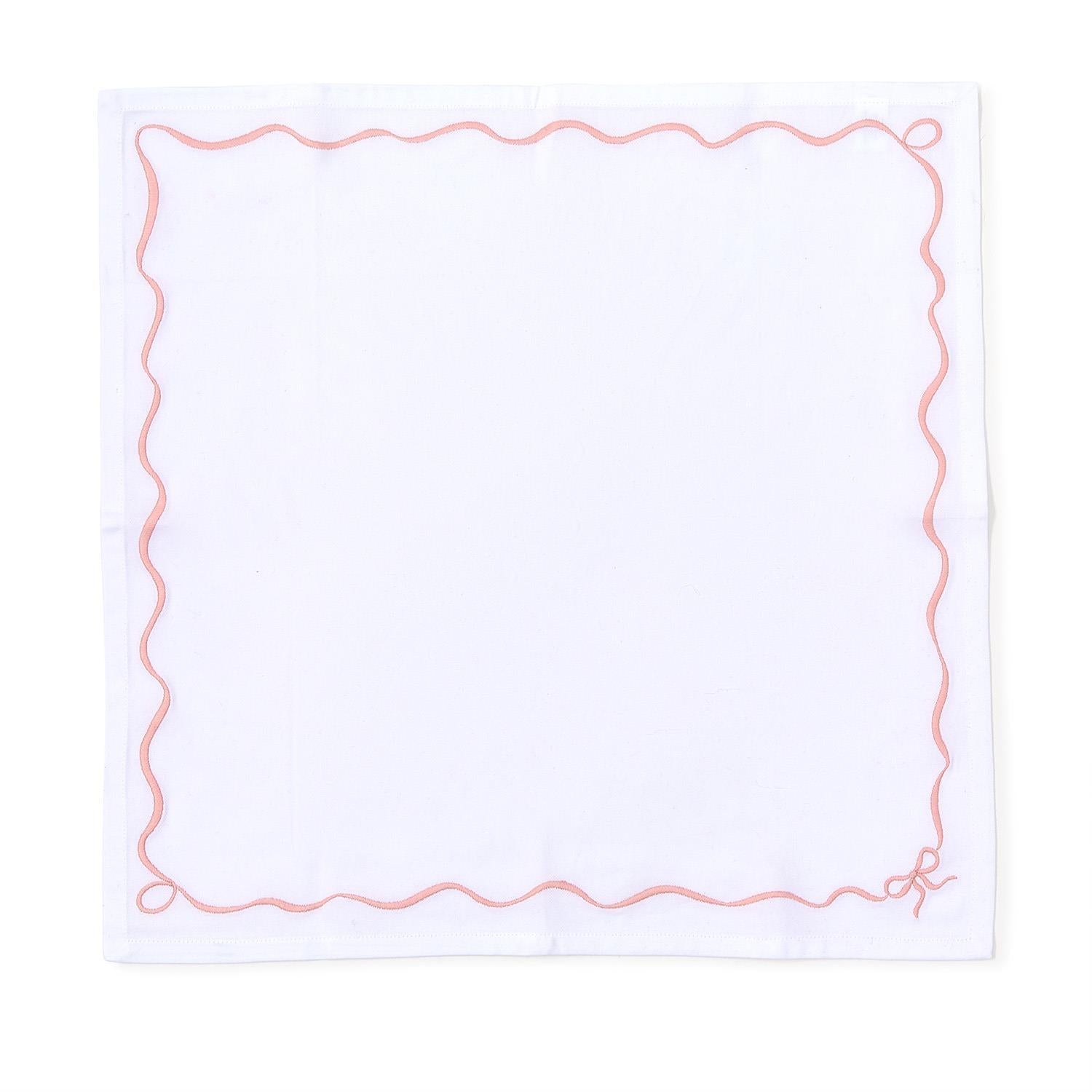 Bow-tiful Embroidered Dinner Napkins, Set of 4