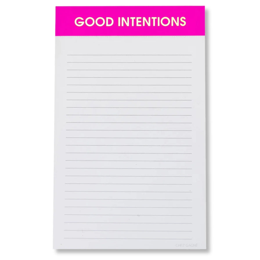 Lined Notepad, Good Intentions