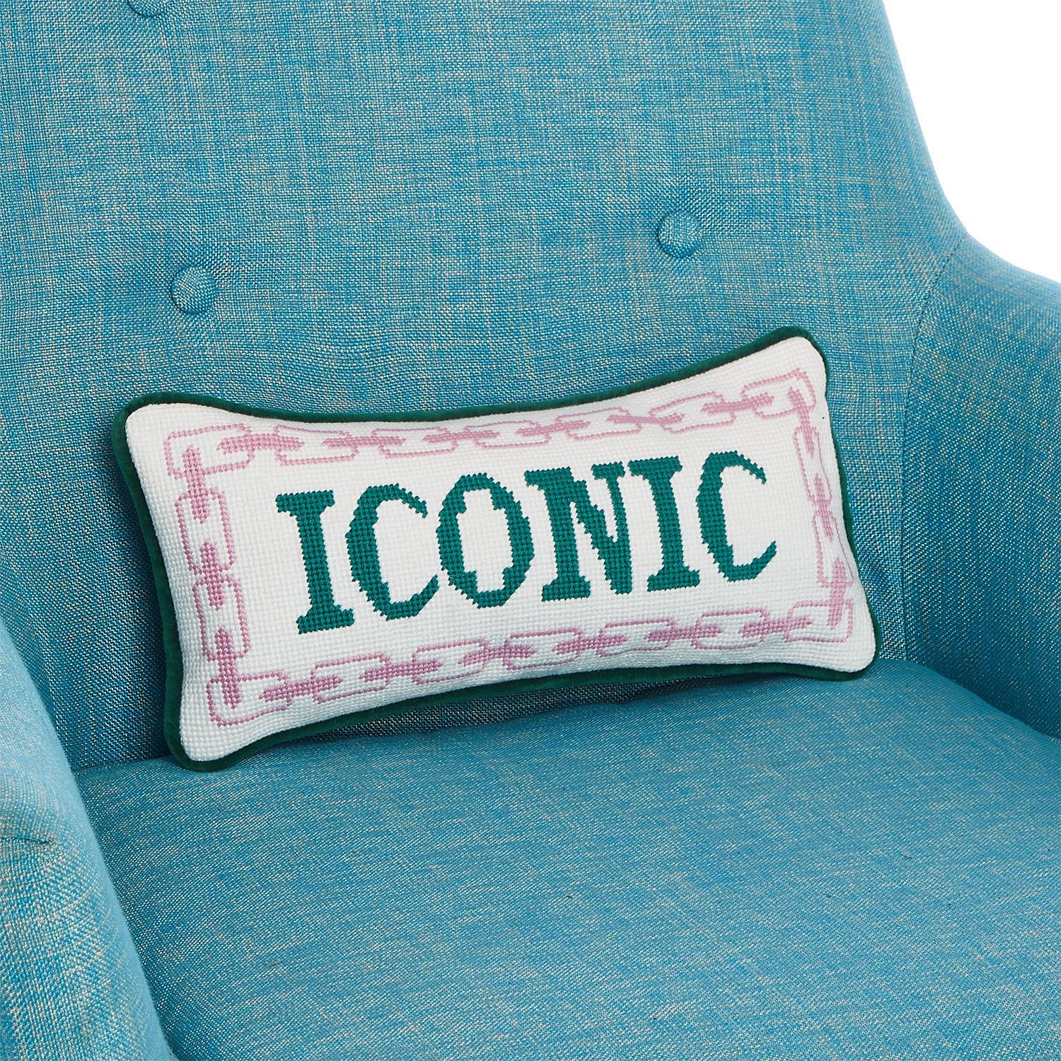 Iconic Needlepoint Pillow