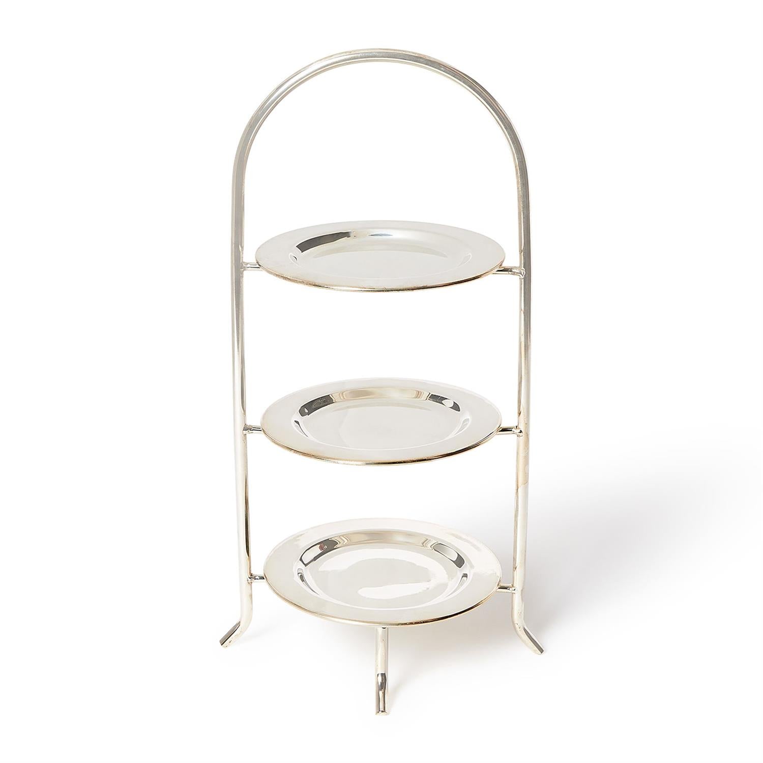 Harrington Three-Tiered Silver Serving Stand