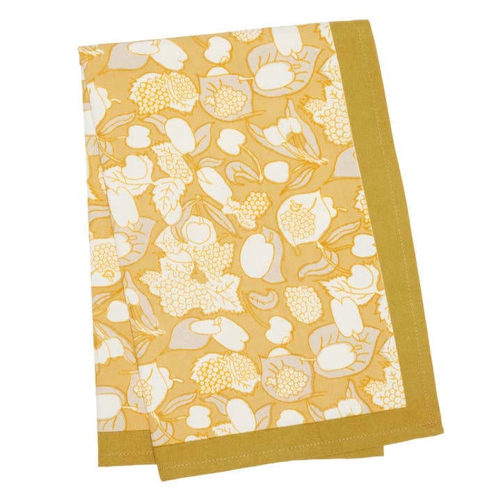 Forest Harvest Grey & Mustard Tea Towel