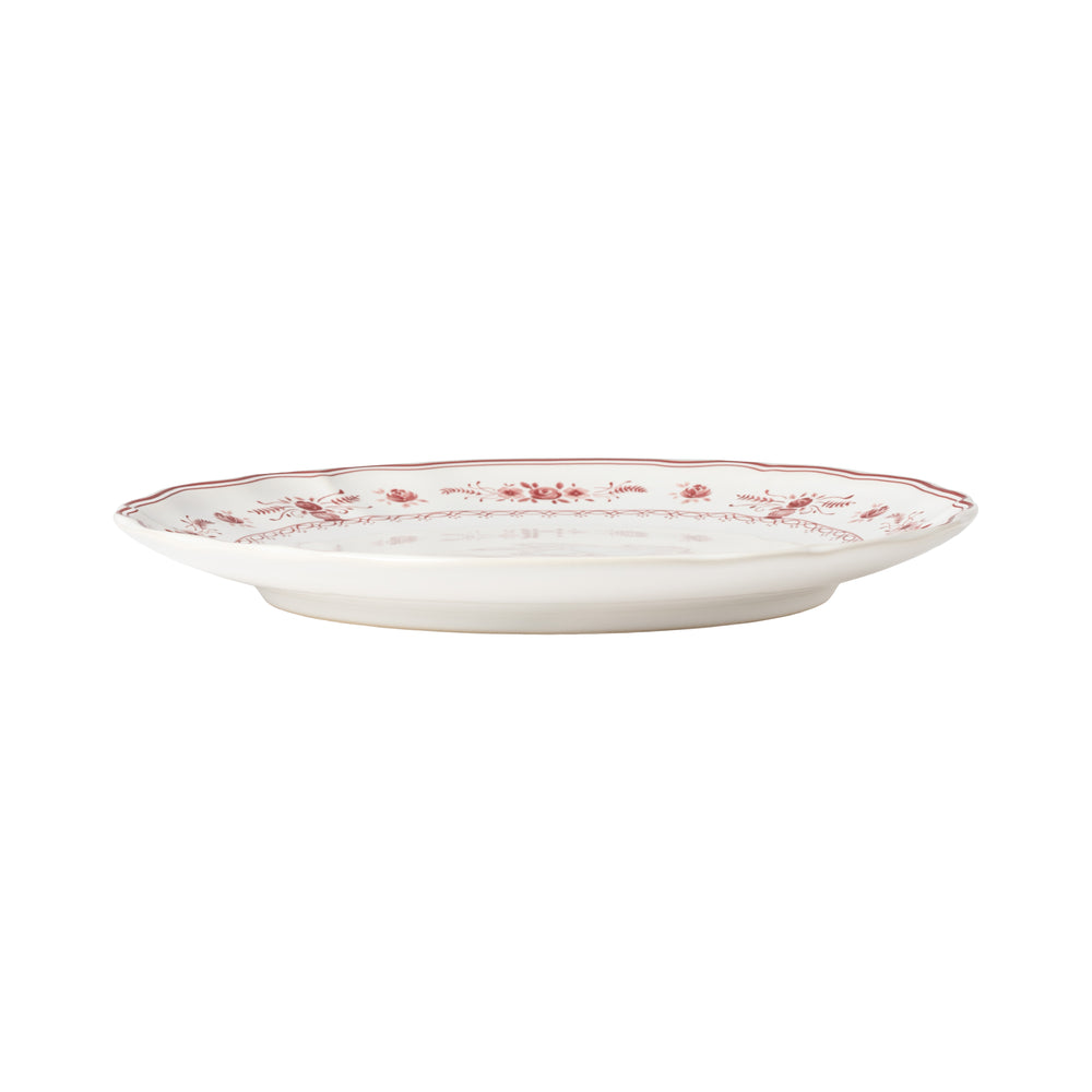 Costa Nova Vila Dinner Plate, White & Red