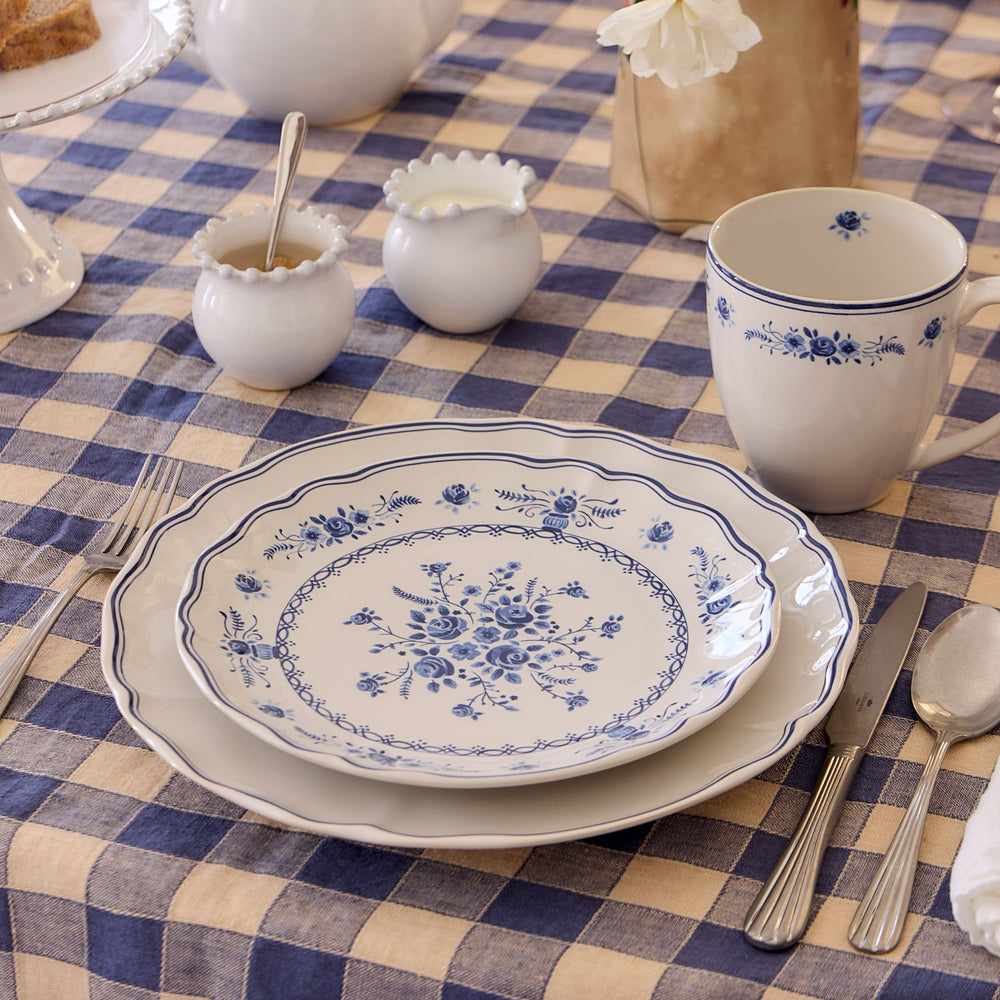 Costa Nova Vila Salad/Dessert Plate, White & Blue