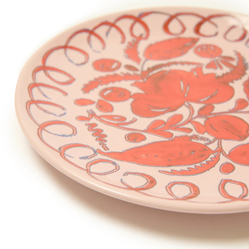 Amalfi Dessert Plate, Pink