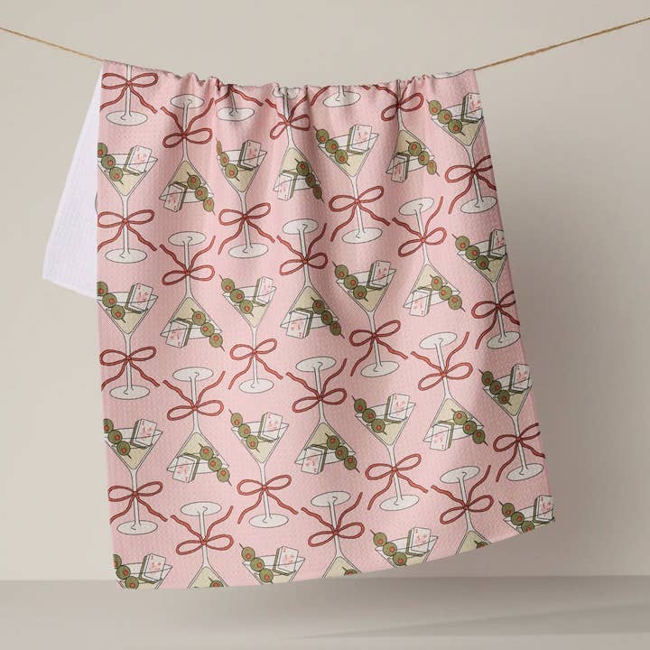 Flower-tinis Tea Towel