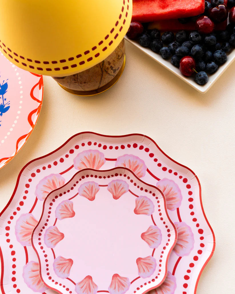 Sirena Dinner Paper Plate Set, Opaline