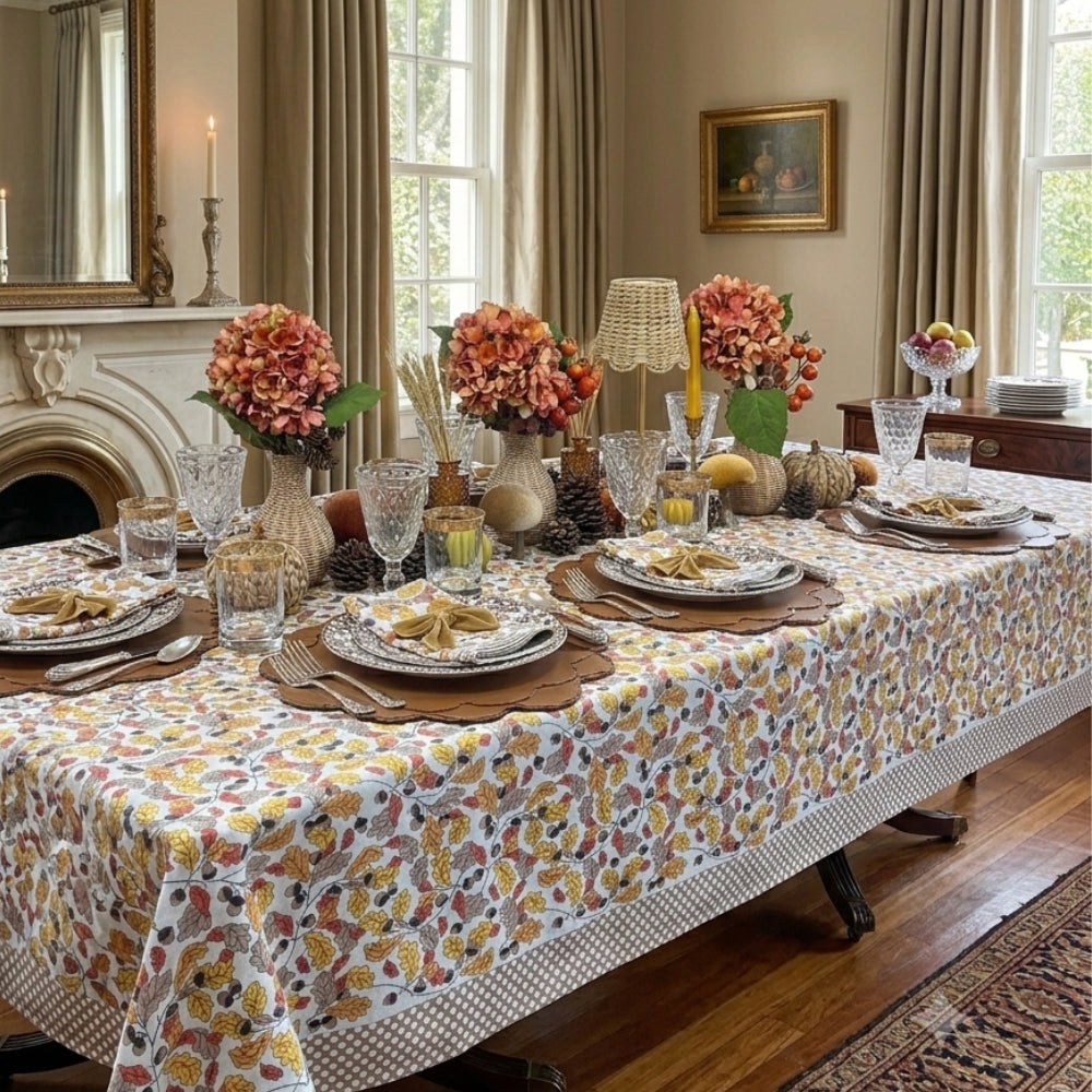 Acorns & Leaves Tablecloth