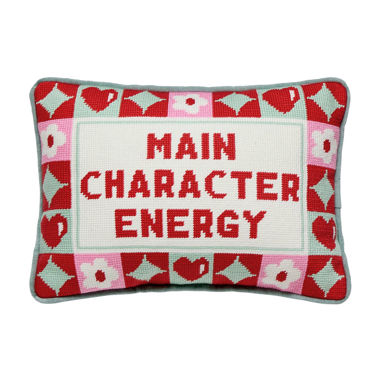 Main Character Needlepoint Pillow