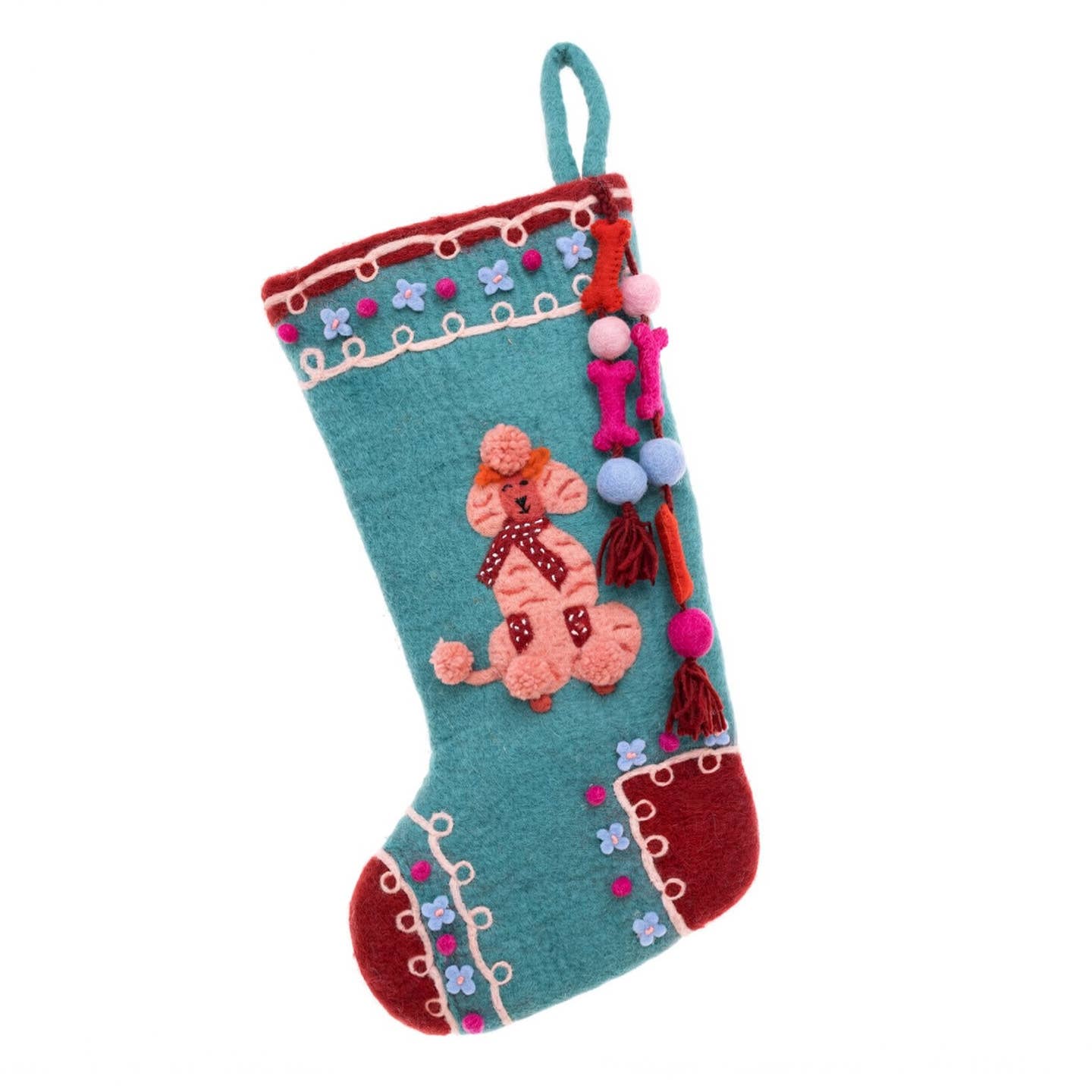 Poodle Felted Wool Stocking
