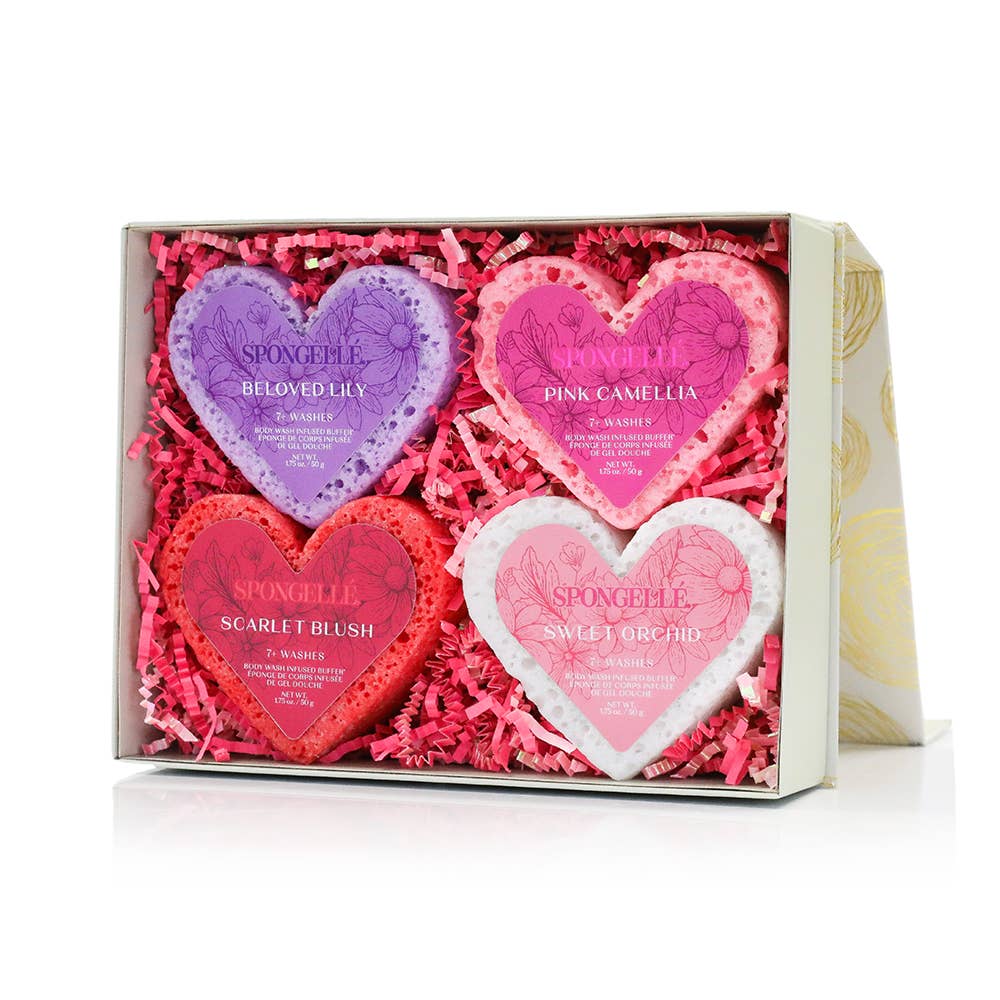 Spongellé Valentine's Day Heart Buffer Gift Set