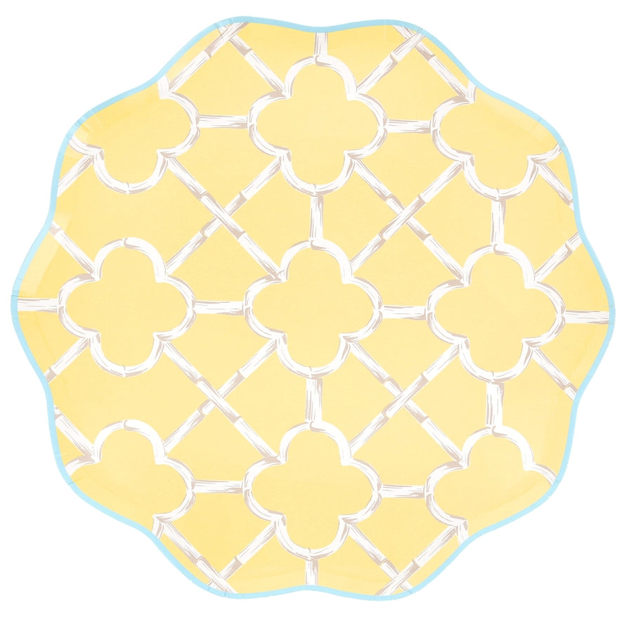 Meri Meri Bamboo Pattern Paper Dinner Plates