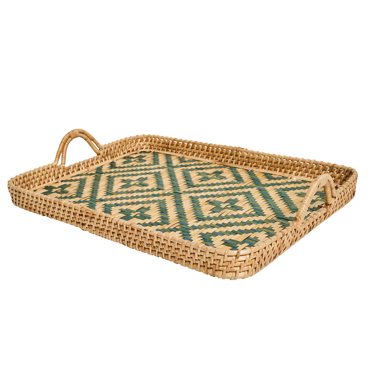 Juliska 18" Chambray Tray, Seville Blue