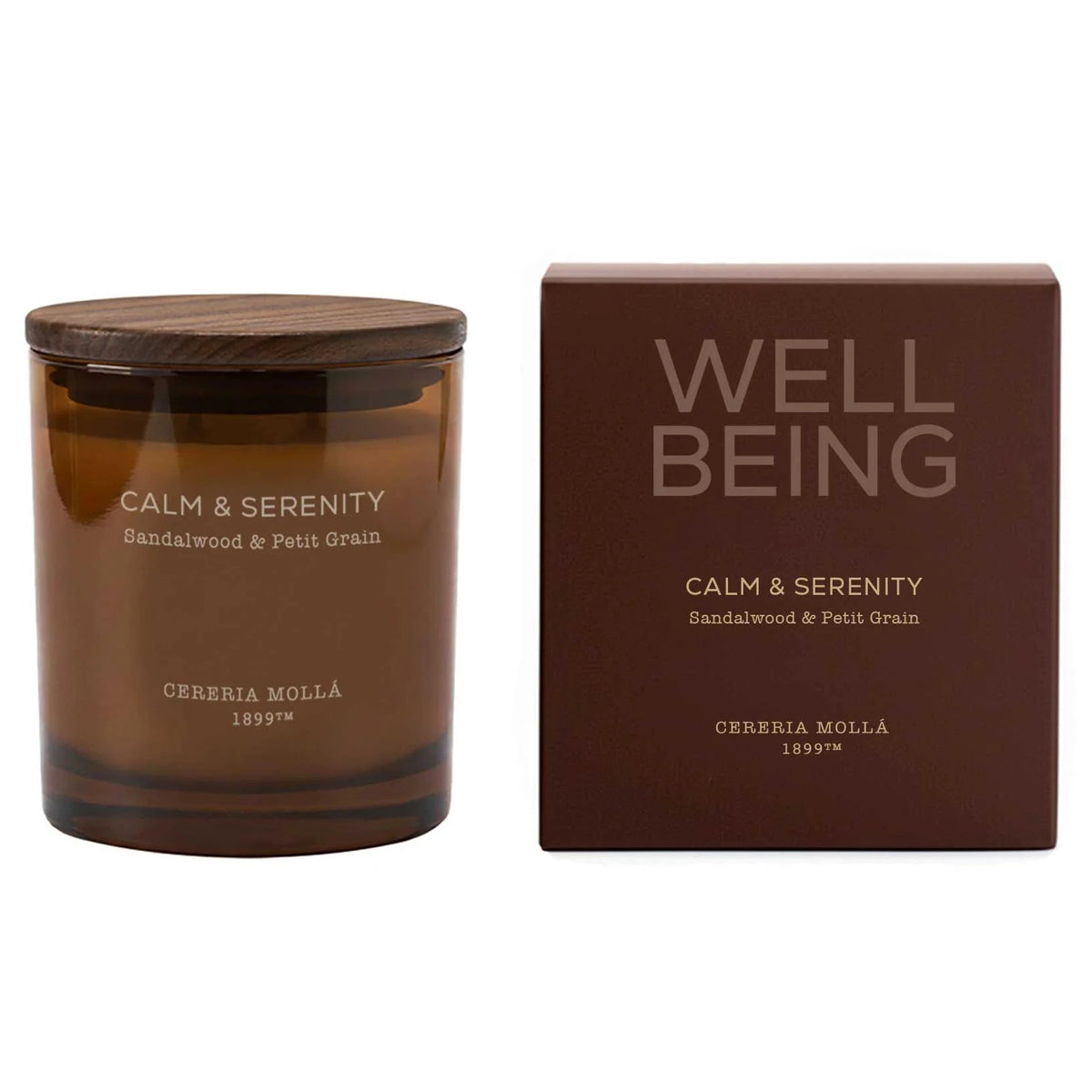 Cereria Molla Wellbeing Calm & Serenity, Sandalwood & Petitgrain Lime