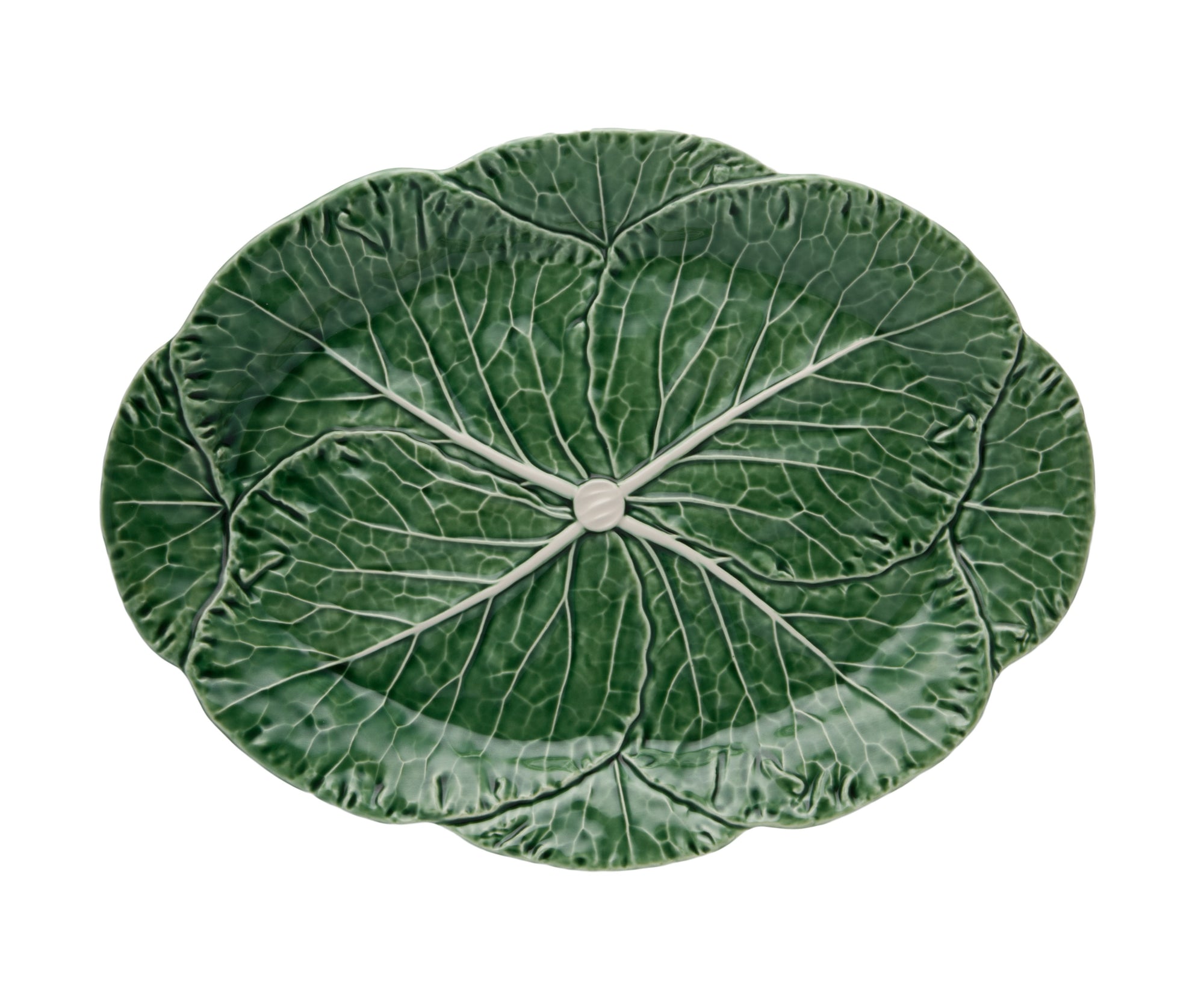Cabbage Oval Platter 17" Green