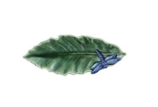 Chestnut Tree Leaf with Dragonfly