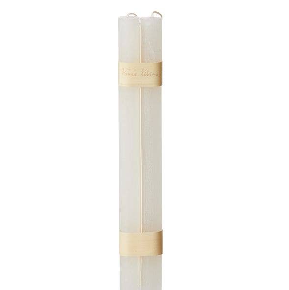 Timber Taper Candles, Set of 2, White