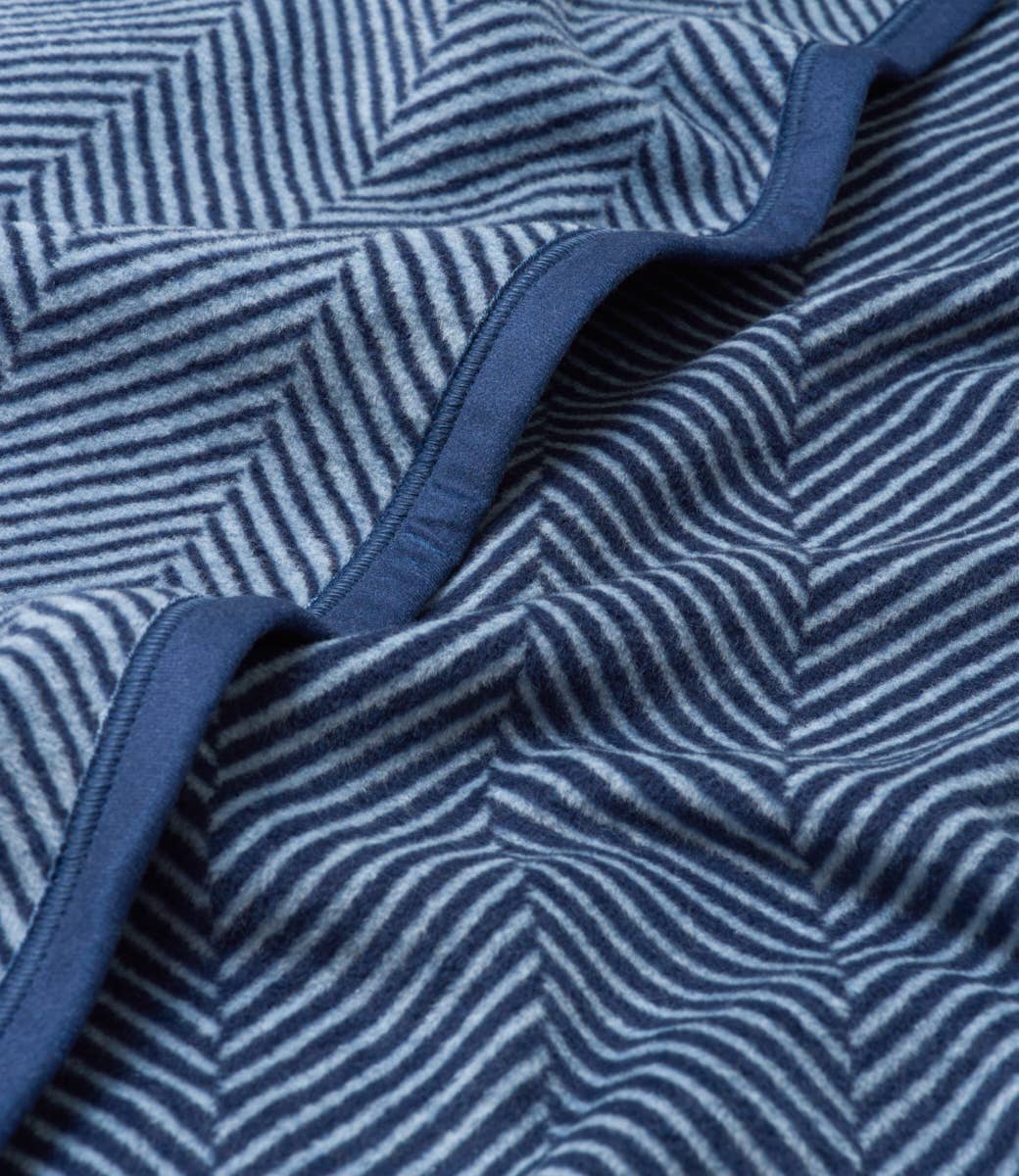 Harborview Herringbone Navy Blanket, Original