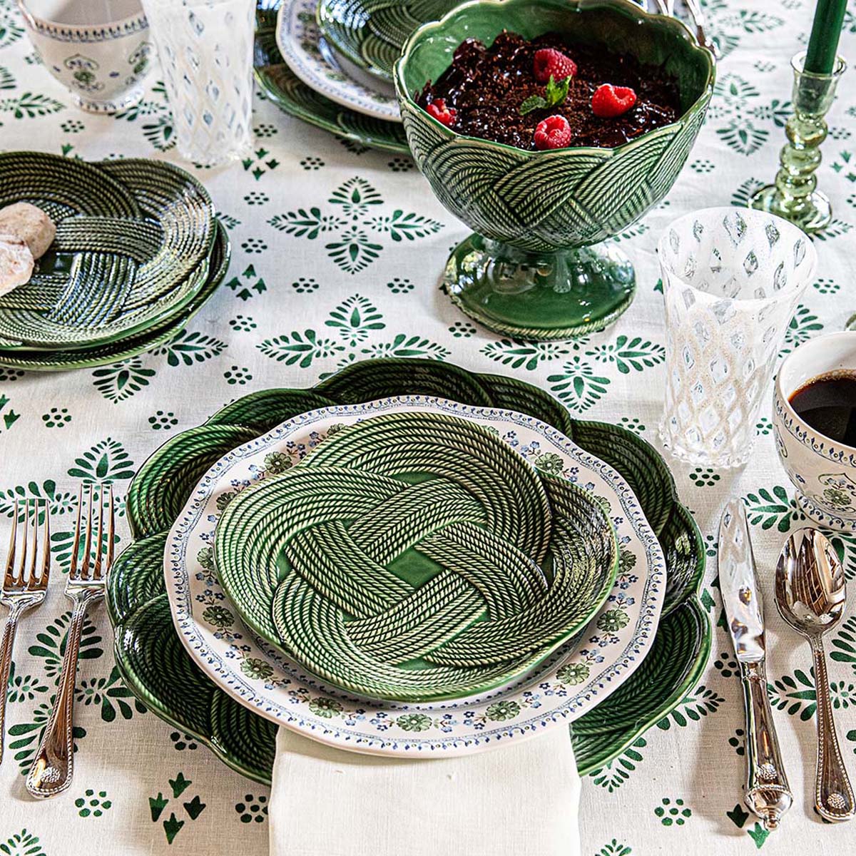 Juliska Le Panier Mystic Knot Charger/Platter, Basil