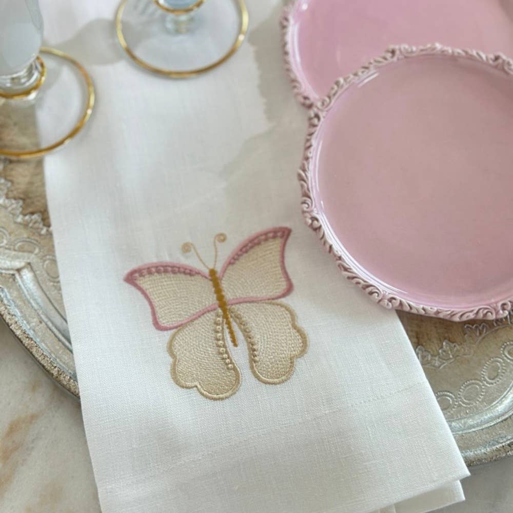 Butterfly Linen Tea Towel