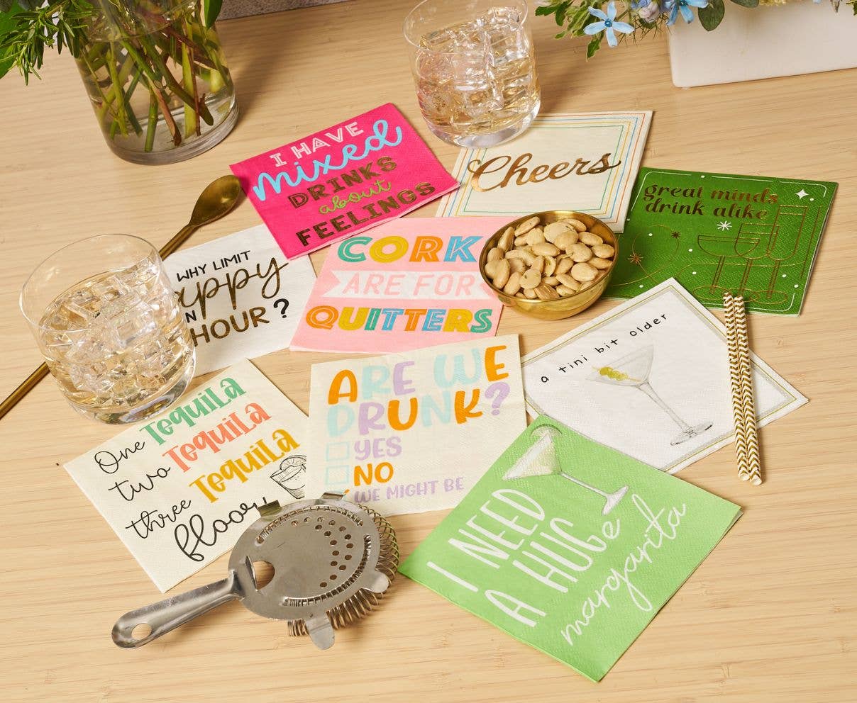 'Great Minds Drinks Alike' Cocktail Napkins