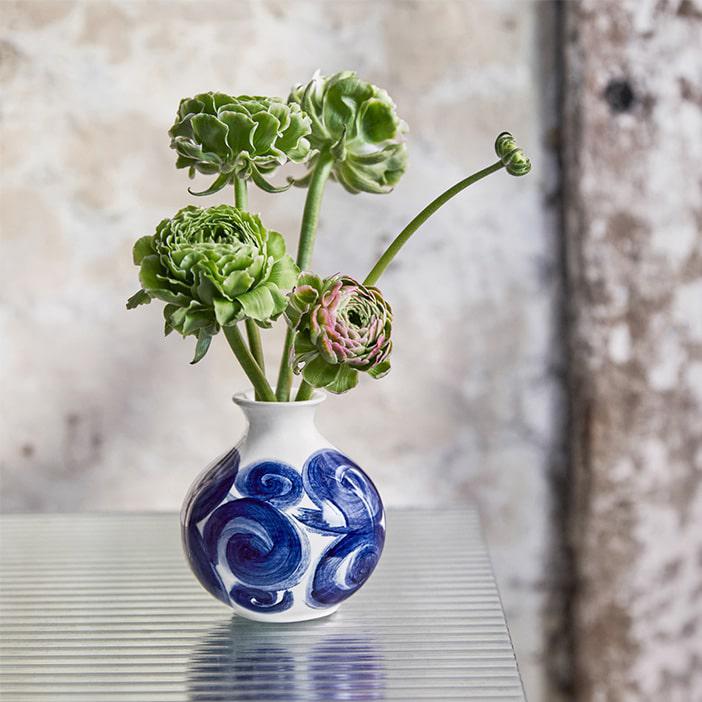 Blue Tulle Vase, 4.1"