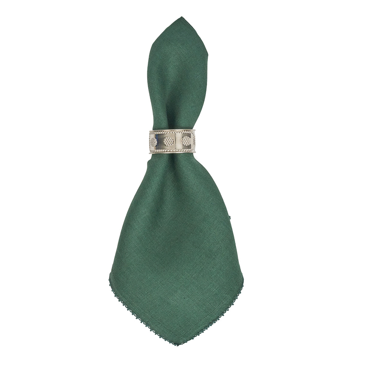 Juliska Berry Scallop Napkins, Set of 4, Evergreen