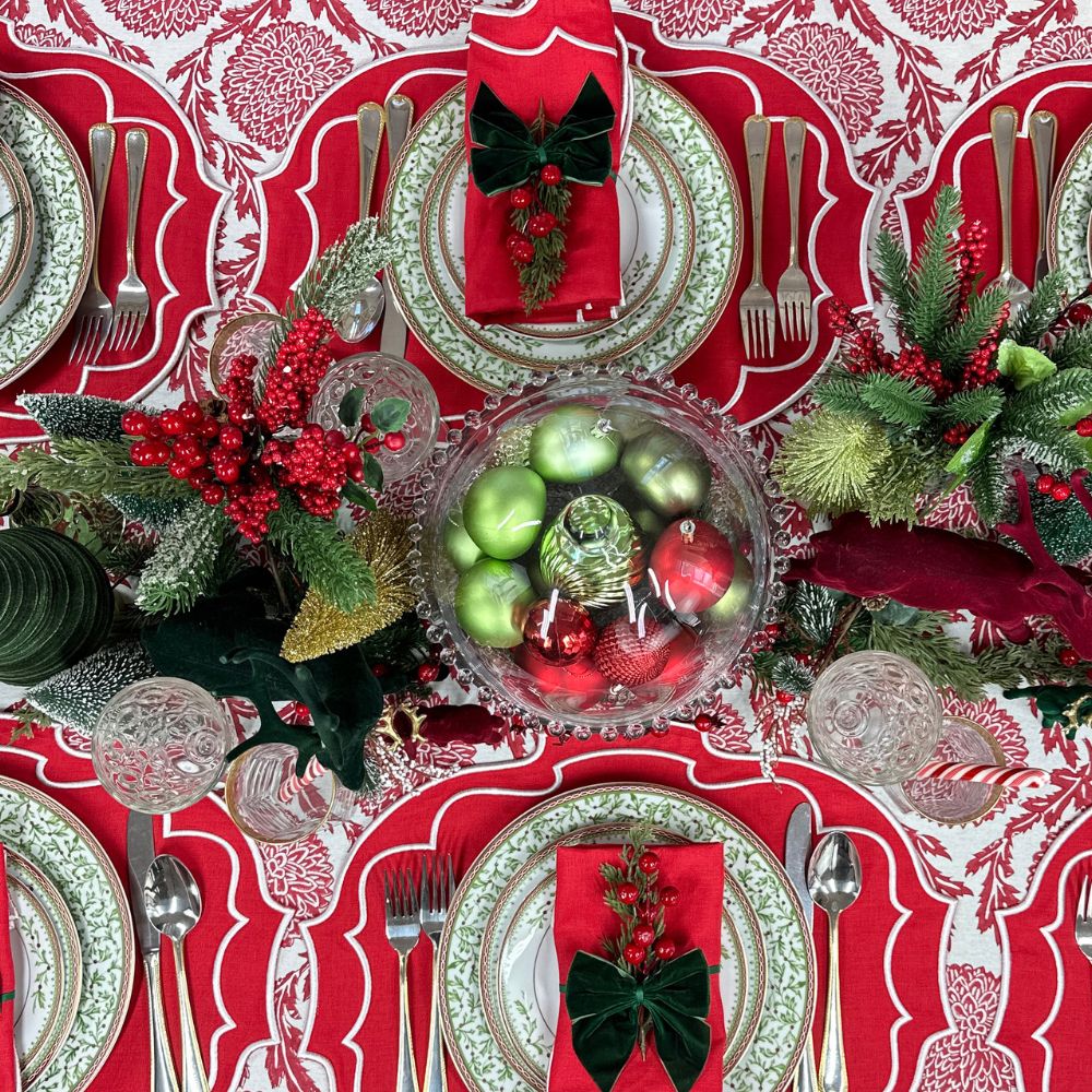 Belle Placemats, Red, Set of 4