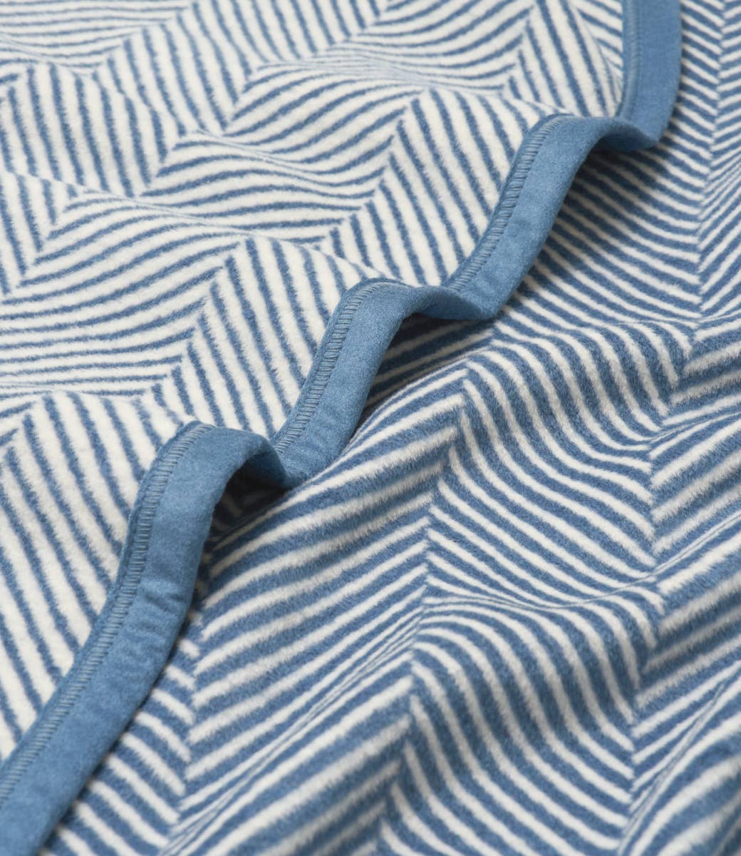 Harborview Herringbone Cornflower Blanket, Original