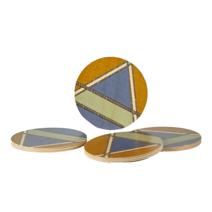 Wallis Mustard Coasters, Set of 4