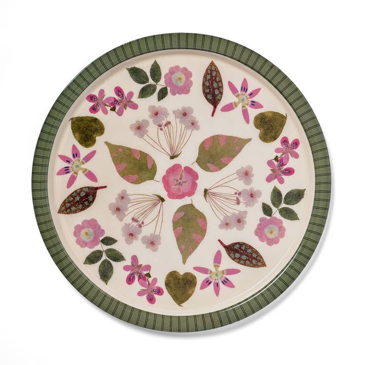 The Living Herbarium Round Enamel Serving Tray