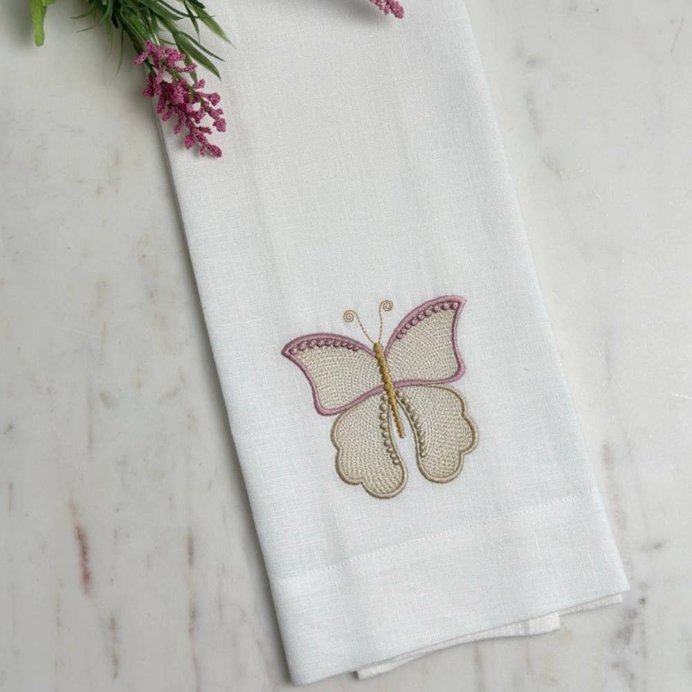 Butterfly Linen Tea Towel