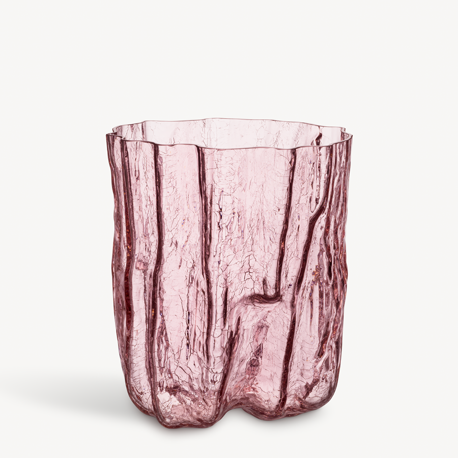 Crackle Bowl Pink Tall