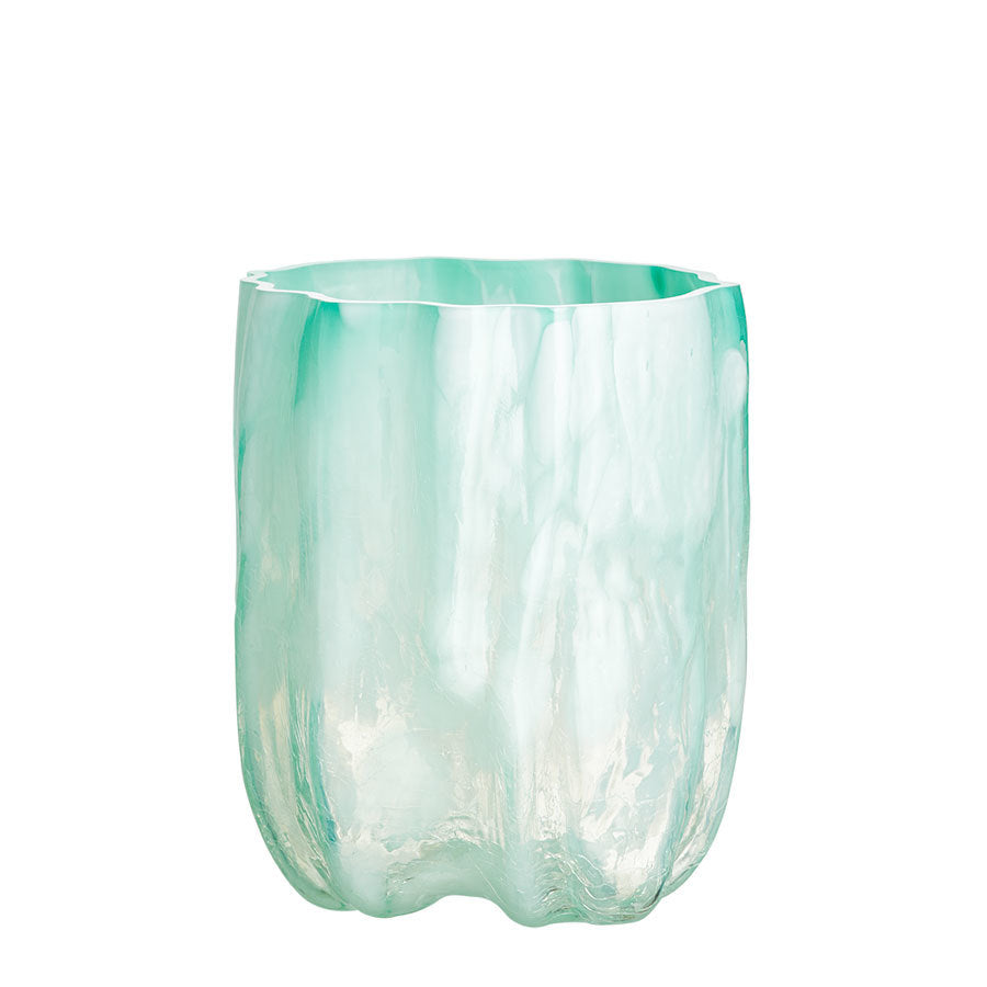 Crackle Vase Tall Jade Green